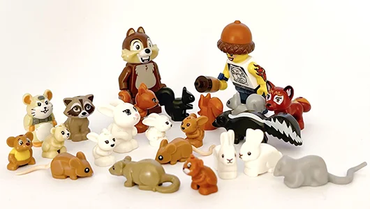 LEGO Tavşan ve Küçük Kemirgen Hayvan Figürleri